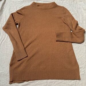 LOFT Tan Cowl Neck Sweater